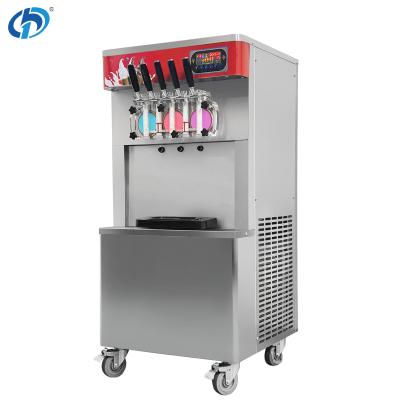 China High Capacity Soft Serve Icecream Machine 5 Flavors Automatic Ice Cream Maker for Business Material Cylinder Capacity 7LX3 1.8LX3 for sale