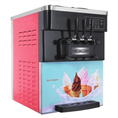 China 20-28L/h Commercial Soft Serve Ice Cream Making Machine Fully Automatic R22/R410A/R404A Refrigerating for Coffee Shop for sale