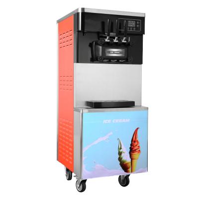 China 3 Flavors Soft Serve Ice Cream Machine for Business in Pakistan 6 Quart Capacity Automatic Inkjet Printing for sale