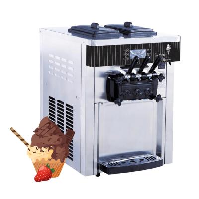 China 540*800*815 mm Portable Floor Standing Three Head Yogurt Commercial Ice Cream Machine Refrigerating R22/R404A/R410A for sale