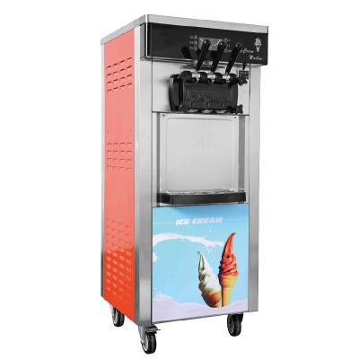 China Commercial Yogurt Ice Cream Machine Automatic Soft Serve Maker with 6 Quart Capacity and R22/R410A/R404A Refrigerant for sale