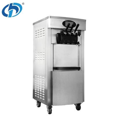 China Commercial Soft Serve Ice Cream Maker for Fast Food Truck 220V/50-60Hz Fully Automatic 20-28L/h for sale