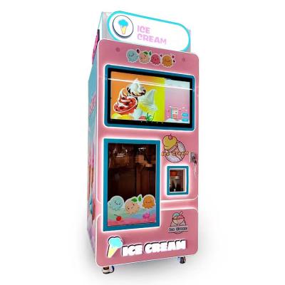 China Automatic Soft Serve Ice Cream Vending Machine for 80-100g Cup Volume Commercial for sale