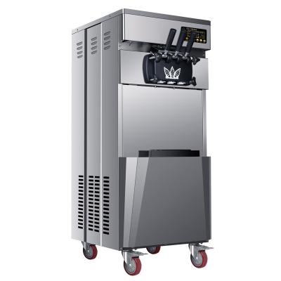 China 20L/H Automatic Soft Serve Ice Cream Machine for Business Prices Mix Hopper 4Lx2 Power W 1850 for sale