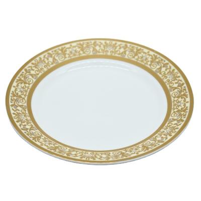 Chine Daily Life Home Porcelain Luxury Tableware Hotel Restaurant Dish Dish Porcelain Luxury Gold Party Wedding Charger Ceramic Dishes à vendre