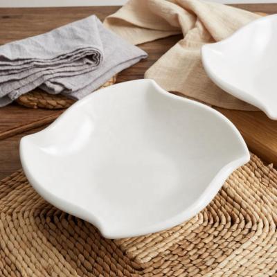 Cina Sustainable Dinnerware Set Porcelain Sheet Bowls Oven Safe Porcelain Dinnerware Bowls Set in vendita