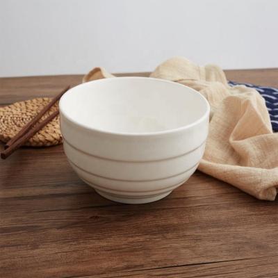 Chine 5.5 Inch Sustainable 6.5 Inch 7.5 Inch White Custom Rice Porcelain Bowl Hotel Restaurant Ceramic Royal Cereal Ware à vendre