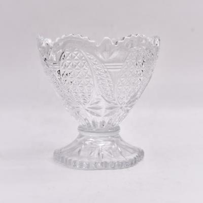 China Beautiful Look Daily Household Crystal Glass Dish Gift Glassware Serving Dish Nut Storage Candy Clear Glass Jar Te koop