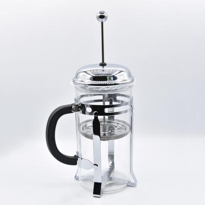 中国 350ml 600ml 800ml 1000ml borosilicate glass french press viable heat resistant coffee maker/coffee plunger with infuser 販売のため