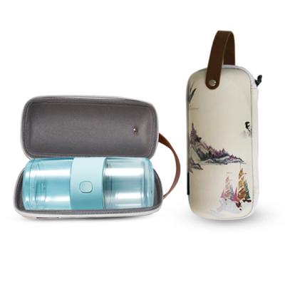 China Waterproof Shockproof Cylindrical Bottle Box Dustproof Dustproof Bag Chinese Style Zipper EVA Carrying Case For Bottles Gift Case for sale