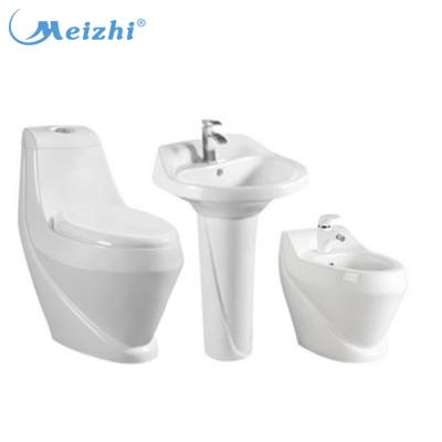 China Lebanon Outlet Double-Flow Large 4 Inch Ceramic Bathroom Toilet Basin Combination for sale