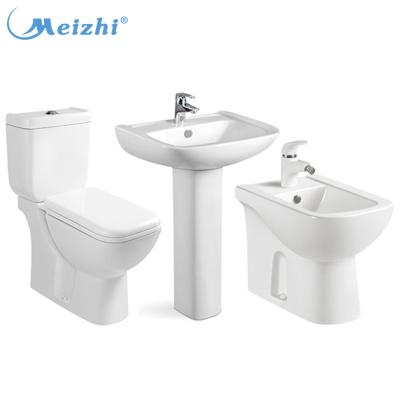 China Double-flow bathroom products restaurant toilet basin combination with bidet for sale