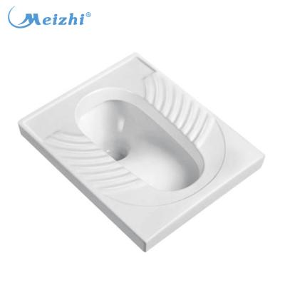 China With Ceramic Fender Bathroom Front / Rear Outlet Squat Pan WC for sale