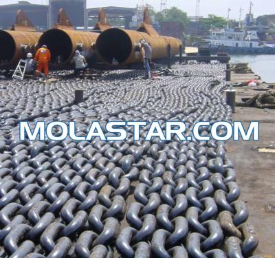 China Molastar High Tension Marine Rigging Hardware Studless Link Anchor Chain for sale