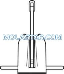 China Ancla de acero de dirección fácil de Molastar Moorefast del acero inoxidable de Molastar del ancla costera marina del ancla para el infante de marina en venta