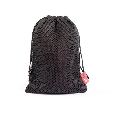 China Nylon Drawstring Bags Goods Black Small Mesh Gift Bag / Small Drawstring Mesh Bag for sale