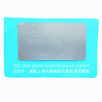 China Fashoin Popular Polarized Sunglasses Tester Test Slip Test Card for sale