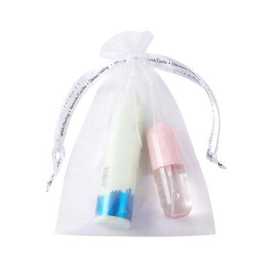 China Recyclable Cheap Custom Printed Organza Bags With Logo Ribbon for sale