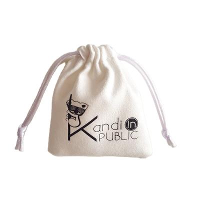 China Custom Recyclable Suede Jewelry Drawstring Bag Pouch With Logo Wholesale for sale