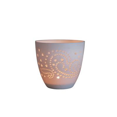 China Wholesale Cheap Desktop Candle Holder Porcelain Decorative Tealight Candle Cup Eco - Friendly for sale