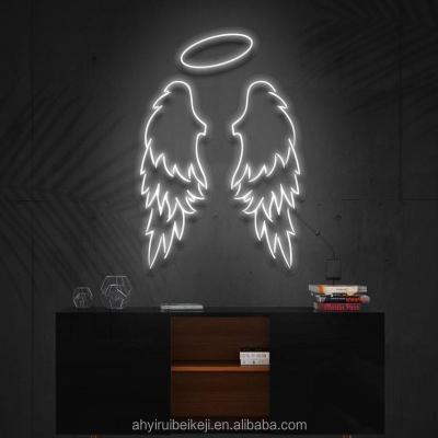 China Acrylic Neon+Wholesale Custom Soft LED Light Wedding Decorate Acrylic Led Neon Sign Letter Party Angel Wings Neon Sign for sale