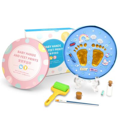 China 3d Casting Kit Baby Footprint DIY Air Drying Clay Baby Hand Footprint Casting Kit Soft Ultralight Newborn Gift for sale