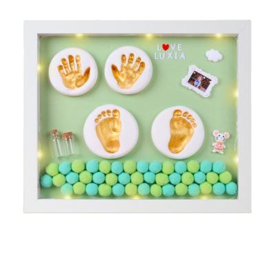 China 3d Casting Kit Baby Hand and Footprint Kit DIY Air Drying Foot Print Soft Clay Baby Hand Kit Baby Photo View Gift Newborn Keepsake for sale