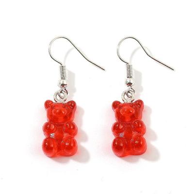 China Mini Minimalism CLASSIC Cute Cartoon Gummy Bear Earrings Dangles Danglers Jewelry Gift for sale