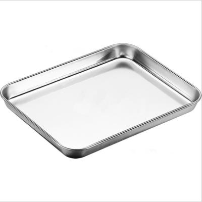 China Sustainable Food Grade Cake Making Pan Bread Stainless Steel Baking Pan Tray for sale