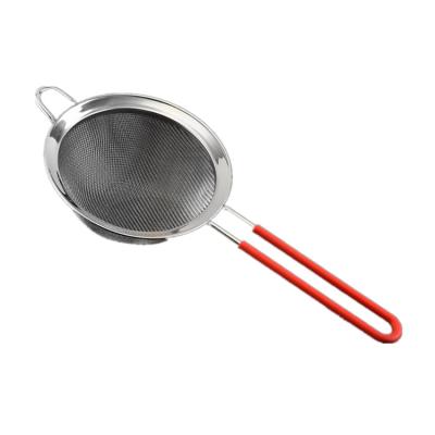 China Fine Viable Stainless Steel Mesh Strainers Wire Sieve With Handle Insulated Tools Colander Flour Cooking Sieve for sale