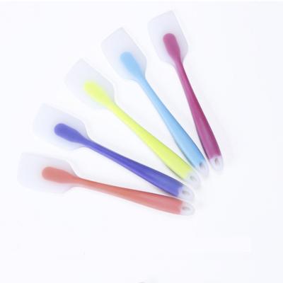 China Silicone Butter Stick Non Scraper Kitchen Spreader Heat Resistant Baking Tools Small Size Semi-transparent Spatula for sale