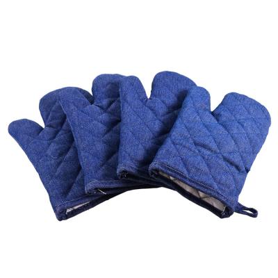 China Higher Insulated Heat Resistant Oven Mitten Heat Resistant Denim Fabric for sale