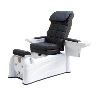 China Easy Clean Kneading Massage Pedicure Chair With White Pedicure Tub With Pipeless Dump And Whirlpool Pump System for sale