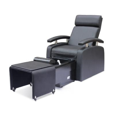 China Wholesale Modern Black Electric Swirl Sofa Foot Spa Pedicure Chair Extended Cheap Price Beauty Nail Salon Pipeless Easy To Clean for sale