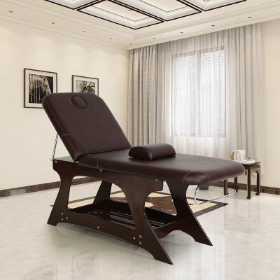 China Cheap Adjustable Table Eyelash Treatment Spa Backrest Furniture Beauty Salon Prices Solid Wood Thai Facial Bed Massage Durable Material for sale