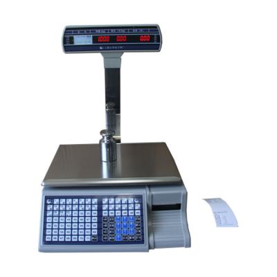 China 30kg electronic barcode label printing scale cash register scale with barcode printer 52*52*24(cm) for sale