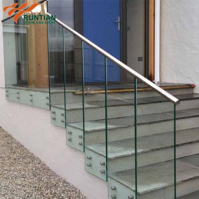 China Modern Exterior Classic Decorative Stainless Steel Glass Balustrade Inox Frameless Glass Railing System for sale