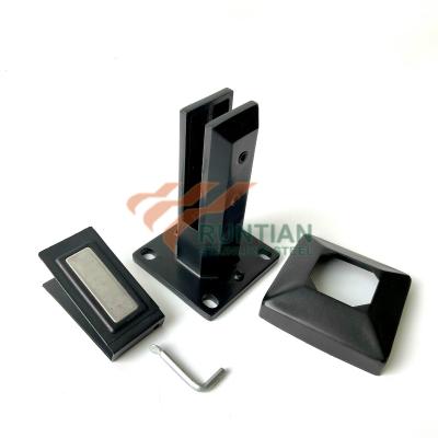 China Spigot Glass Balustrade Matt Black Glass Barrier SS304 Swimming Pool Spigots Duplex 2205 Modern Hot Sale Spigot for sale