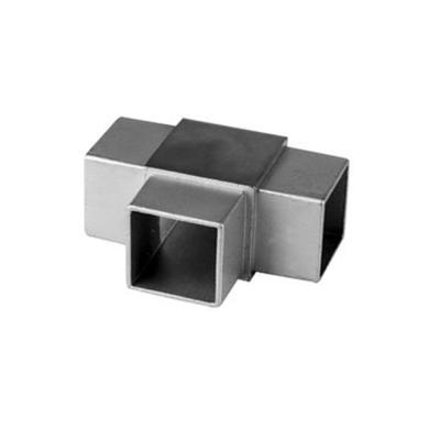 China Modern Square Stainless Steel 3 Way Railing Tube Connector for sale