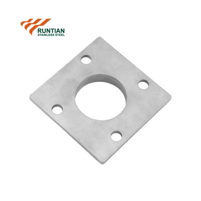 China Modern Customized Floor Pipe Flange Stainless Square Post Base Plate for sale