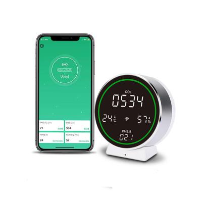 China Tuya Wifi Accurate Test PM2.5 Air Quality Monitor and PM2.5 Monitor Smart Air Quality Meter Controller CO2 Detector HUA6-4PC for sale