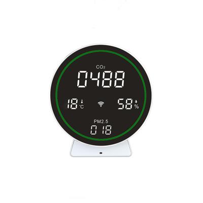 China Indoor PM2.5 Wifi Air Quality Monitor Smart Home Products Desktop CO2 Monitor Tuya Wifi CO2 Meter for sale