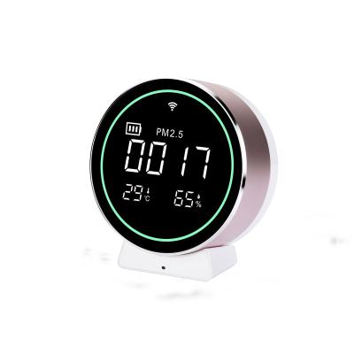 China Tuya Wifi APP Air Quality Monitor Pm2.5 Detector Monitor 110*98*48mm for sale