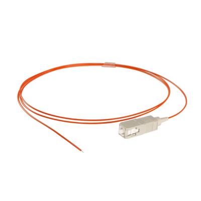 China Fiber Optic Pigtail SC Fiber Pigtail Multimode OM1 PVC for sale