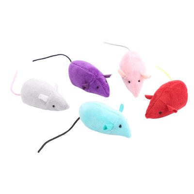 China Sustainable Wholesale Cute Soft Plush 4 Colors Cat Toy Mouse With Catnip for sale