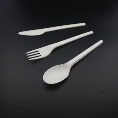 China PLA Disposable Biodegradable Plastic Cutlery Cutlery Cornstarch Cornstarch Fork Spoon Knife Compostable Wholesale for sale