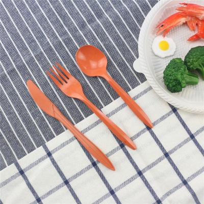 China Cornstarch Disposable Wheat Airline Straw Compostable Disposable Eco Friendly Biodegradable Cutlery Set with Pouch for sale