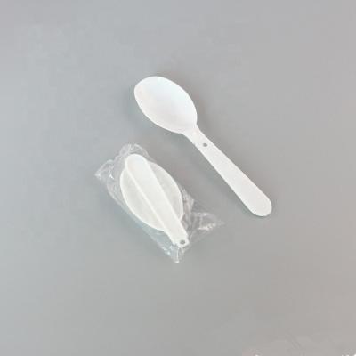 China Custom Individual Wrapped Folding Spoon Disposable Folding Spoon Disposable Plastic Folding Spoon for sale