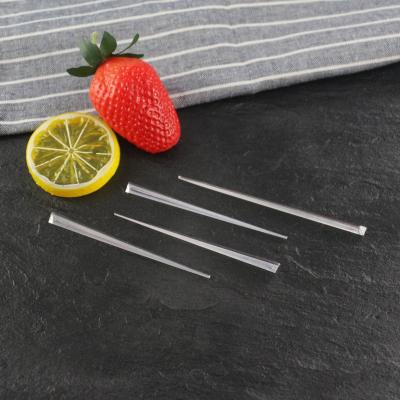 China China Supplier Disposable Short Clear Handle Triangle Steak Plastic Cocktail Sticks for sale