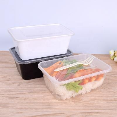 China Microwavable Take Away Custom Printed Disposable Plastic PP Microwave Food Container Lunch Box for sale